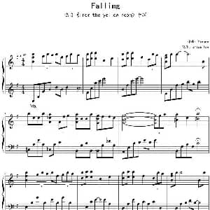 Falling 钢琴谱 Yiruma作曲 smswallow记谱