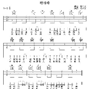 哇哈哈 吉他谱 齐元义