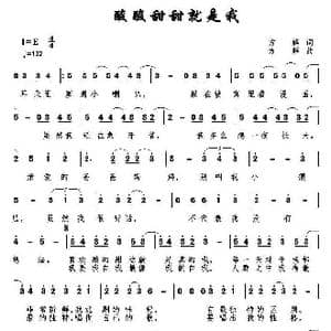 酸酸甜甜就是我_歌谱投稿_词曲:方解 方解