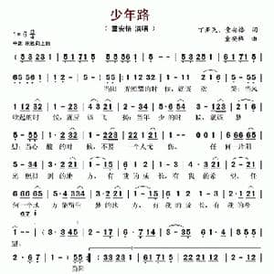 少年路_歌谱投稿_词曲:丁亚民 童安格 童安格