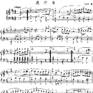 手风琴谱 | 手风琴复调作品 进行曲 J.S.巴赫