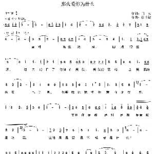 那么爱你为什么_歌曲简谱_词曲:田园 张长德