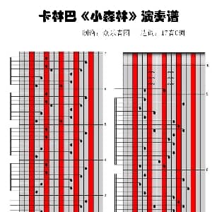 小森林 拇指琴卡林巴琴演奏谱