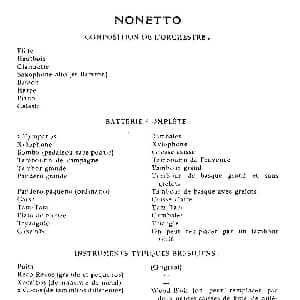 Nonetto 管乐团总谱