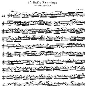 萨克斯谱 | klose 25首萨克斯练习曲 22