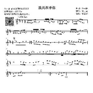 我只在乎你_歌谱投稿