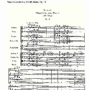 Bb大调钢琴第二协奏曲 Op. 19 第一乐章 钢琴谱