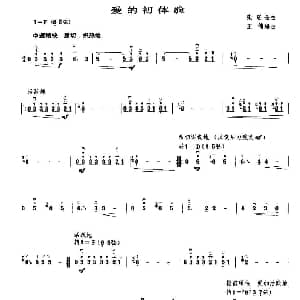 二胡谱 | 爱的初体验 王懳编曲
