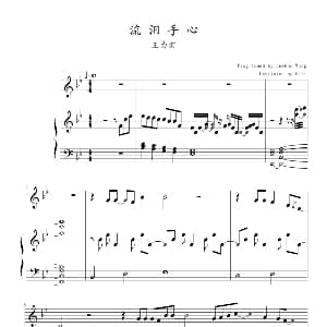 流泪手心 钢琴谱 王力宏