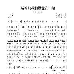 后来的我们没能在一起_歌曲简谱_词曲:潘锋 安林轩