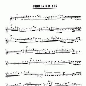 萨克斯谱 | Funk In D Minor