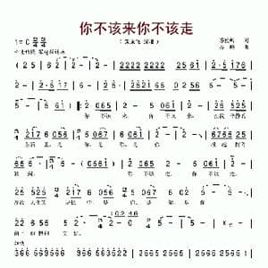 你不该来你不该走_歌谱投稿_词曲:苏俊岭 齐峰