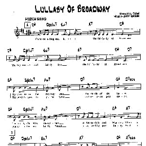 LULLABY OF BROADWAY 降B爵士乐谱