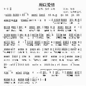 所以爱情_歌谱投稿_词曲:陈伟 陈伟