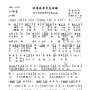 你看你看月亮的脸_歌曲简谱_词曲:安德烈 陈小霞