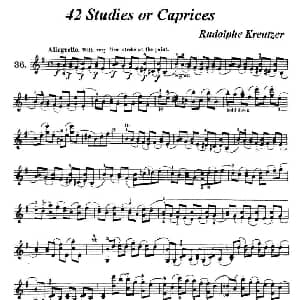 小提琴谱 | 42首练习曲或隨想曲之36 克莱采尔