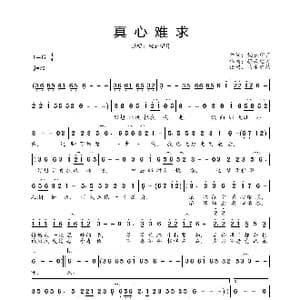 真心难求_歌曲简谱_词曲:轻云望月 轻云望月