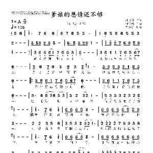 爹娘的恩情还不够_歌曲简谱_词曲:付飞社 付飞社