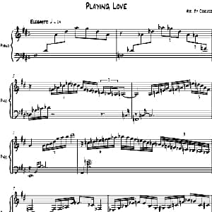 playing love 钢琴谱