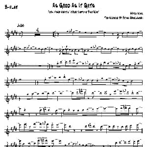 萨克斯谱 | As Good As It Gets B FLAT