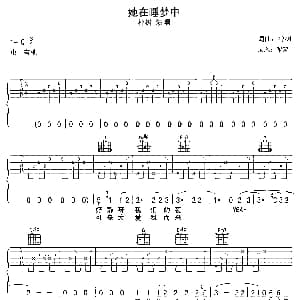 她在睡梦中 吉他谱 朴树 朴树 朴树