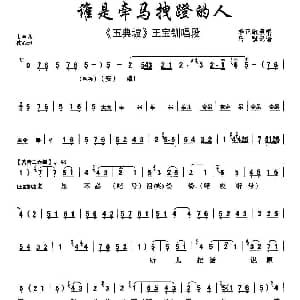 秦腔 谁是牵马拽蹬的人 五典坡 王宝钏唱段