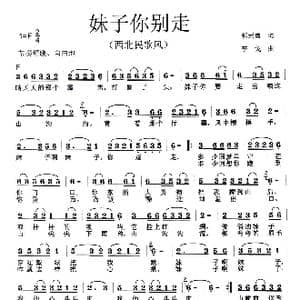 妹子你别走_歌曲简谱_词曲:郭崇勇 李戈