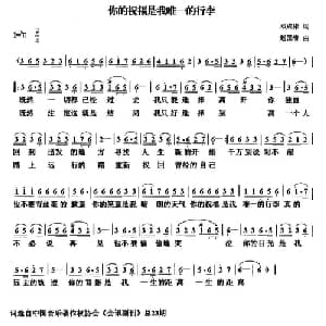 你的祝福是我唯一的行李_通俗唱法乐谱_词曲:邓成彬 赵国清