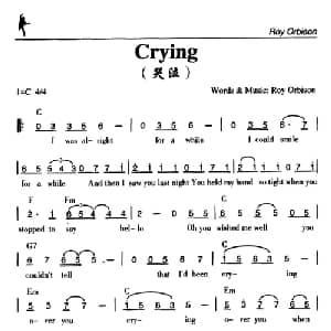 Crying_外国歌谱