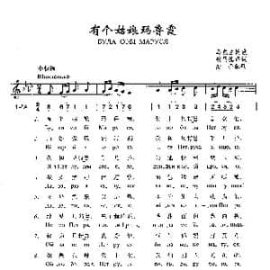 有个姑娘玛鲁霞_歌曲简谱