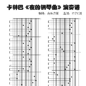 夜的钢琴曲五 拇指琴卡林巴琴演奏谱
