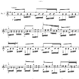 著名古典吉他练习曲 吉他谱