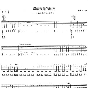 埋藏宝藏的地方 吉他谱 冷血动物 谢天笑 谢天笑