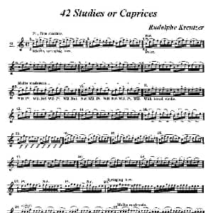 小提琴谱 | 42首练习曲或隨想曲之二 克莱采尔