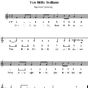 Ten little Indians_外国歌谱