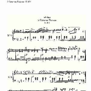 2 German Dances D.974 钢琴谱