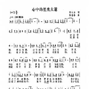 心中的星光大道_通俗唱法乐谱_词曲:邬大为 陈涤非
