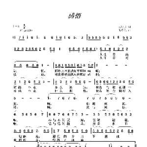 感悟_歌曲简谱_词曲:夏明月 张瑞孔