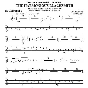 THE HARMONIOUS BLACKSMITH 第一降B小号分谱