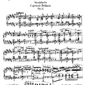Capriccio Brillante in B Major Op.22 钢琴谱 门德尔松