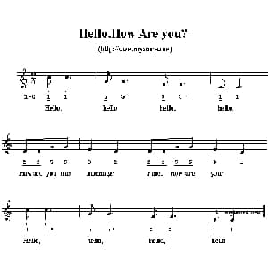 Hello,How are you？_外国歌谱