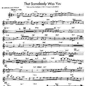 萨克斯谱 | That Somebody Was You