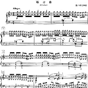 钢琴教程第七级 练习曲 钢琴谱 莫什科夫斯基