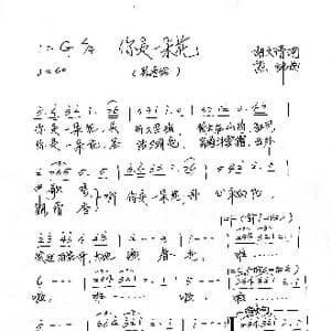 你是一朵花_歌曲简谱_词曲:胡文清 熊纬