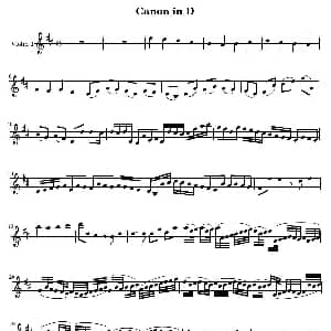 小提琴谱 | Canon in D