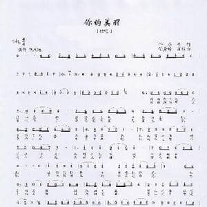 你的美丽_歌曲简谱_词曲:许冬子 任秀岭 任明