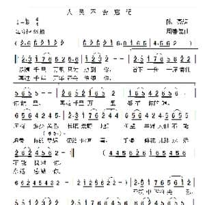 人民不会忘记_歌曲简谱_词曲:陈亮 周善儒