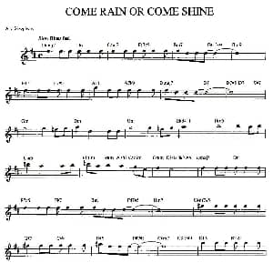 萨克斯谱 | COME RAIN OR COME SHINE