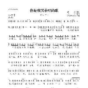 你是我哭着唱的歌_歌曲简谱_词曲:徐杰 郑文