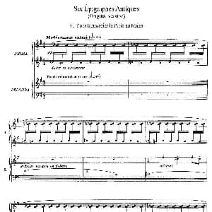 Six Epigraphes Antiques 钢琴谱 阿希尔 克劳德 德彪西